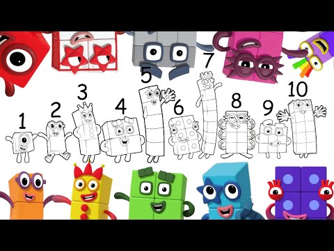 Number Blocks Draw Ruler (Numberblocks) How To Draw Numberblocks 1 To 10 | Drawing & Coloring ...
