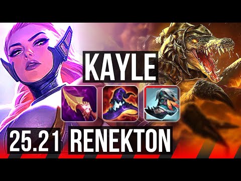 KAYLE vs RENEKTON (TOP) | 1200+ games | KR Master | 25.21
