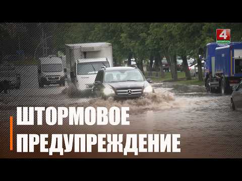 Основные риски – обрывы линий электропередач, падение деревьев и повреждение крыш. Штормовое предупреждение объявлено на Гомельщине видео