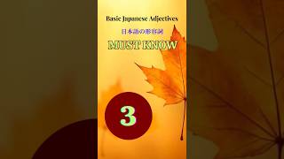 Download lagu Basic Japanese Adjectives - 3 (Romaji   English   Japanese with examples sentences) mp3