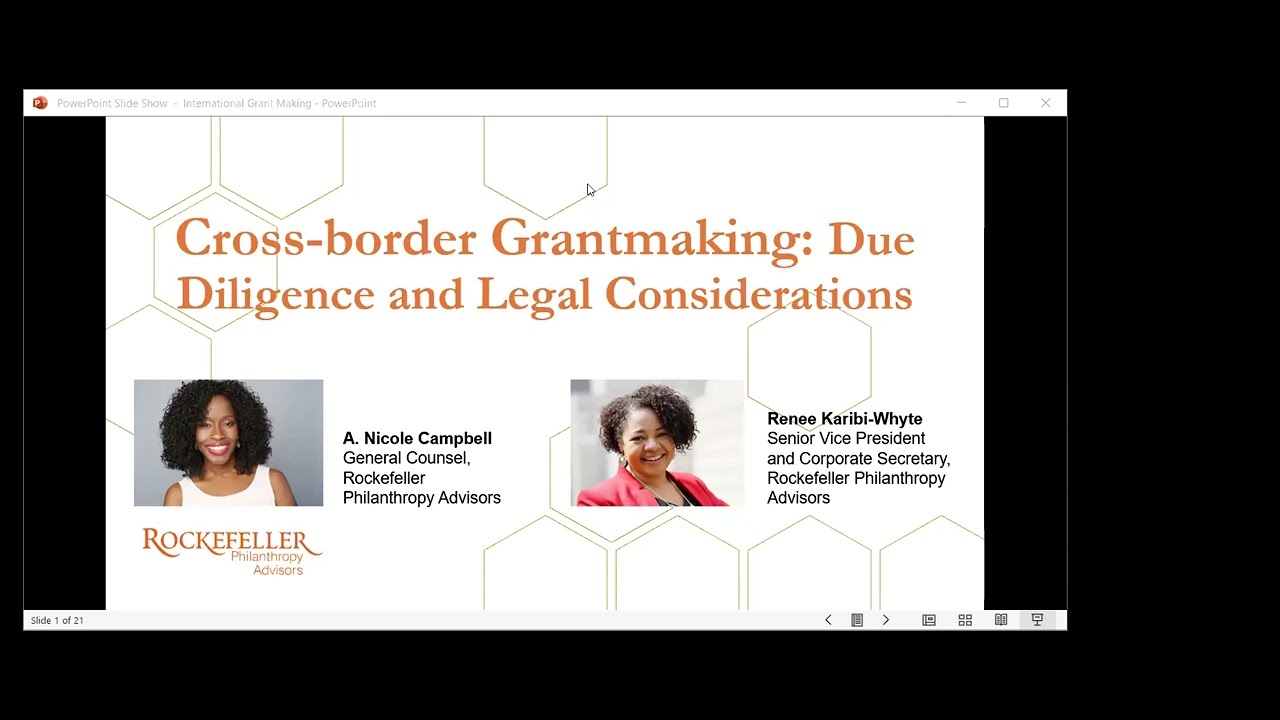 Cross-border Grantmaking: Due Diligence and Legal Considerations for Global Grantmaking