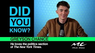 Greyson Chance: Did You Know?