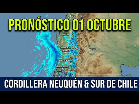 01 10 Clima en Cordillera Neuquén (Arg) Maule, Ñuble, Biobío, Araucanía, Los Lagos, Los Ríos(Chile)