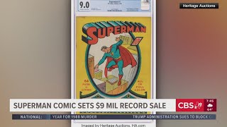 Superman comic sets $9 million record sale