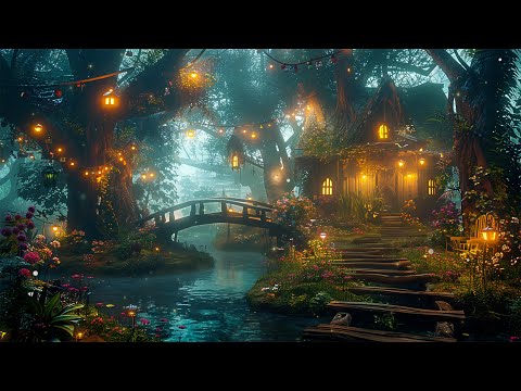 Enchanted Fairy Cottage in Middle Forest 🌳Soothes Magical Music & Nature Ambient ~ Sleep/Relax/Focus