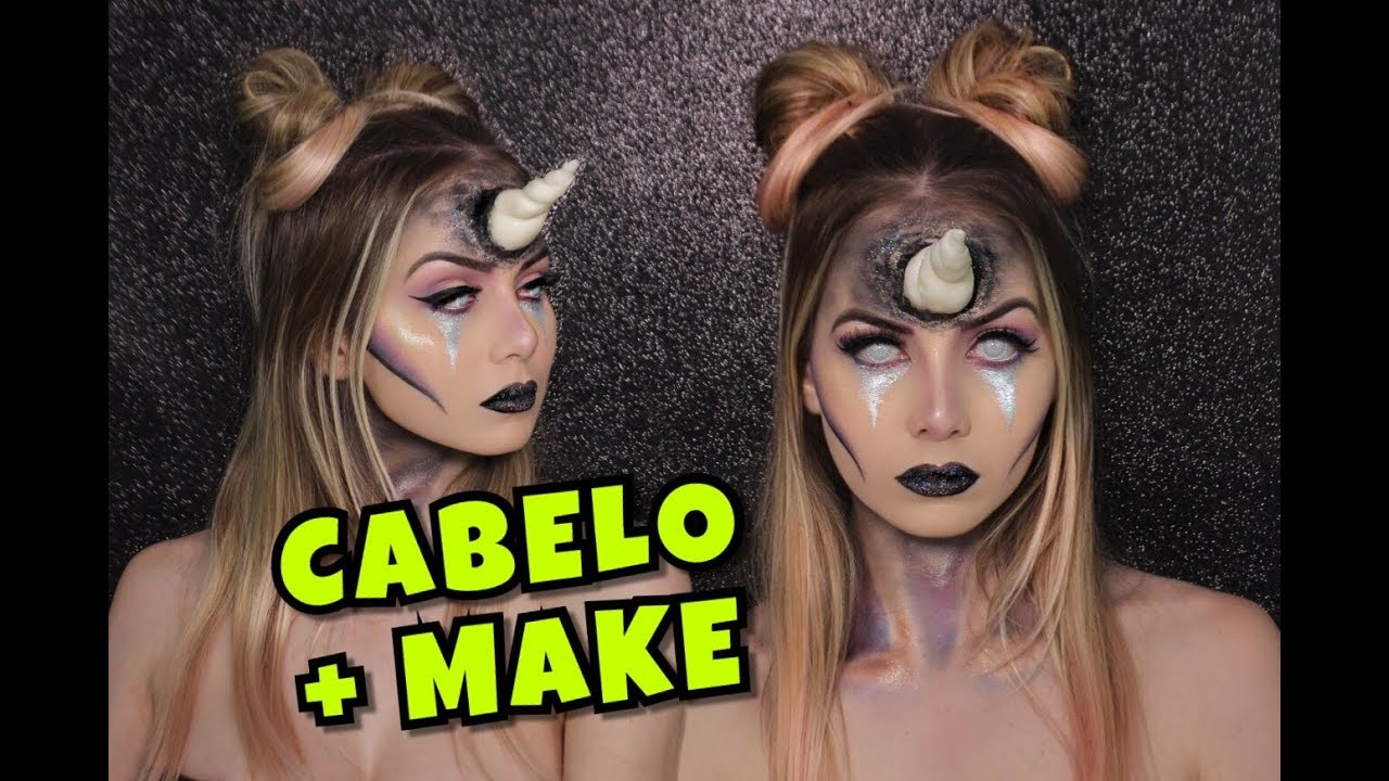 UNICORNIO DAS TREVAS | TUTORIAL MAQUIAGEM HALLOWEEN