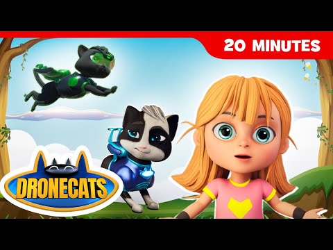 🐱 Drone Cats Compilation | Magnetic Madness 🧲😱 + More Furry Adventures! | Kids Cartoon Fun 🎉