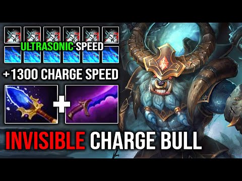 INVISIBLE CHARGING BULL Ultrasonic Speed Spirit Breaker with 1st Item Echo Sabre + Aghanim DotA 2