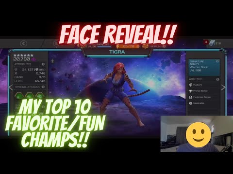 FACE REVEAL!! TOP 10 FAVORITE/FUN CHAMPS TO USE!! THANK YOU FOR 5K SUBSRIBERS!!