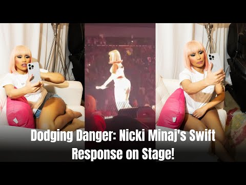 NICKI MINAJ THROWS OBJECT BACK AT CROWD AFTER GETTING HIT WITH IT