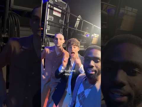Caleb McLaughlin, Noah Schnapp, and Finn Wolfhard just wrapped up rehearsing at #TUDUM!