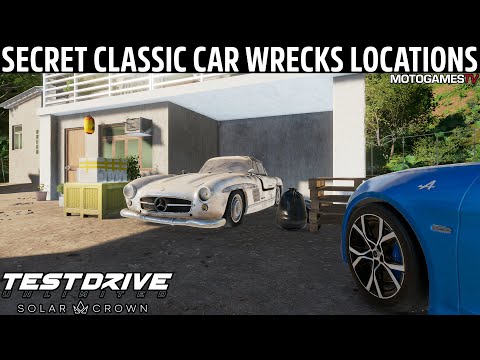 Test Drive Unlimited Solar Crown - All 14 Secret Classic Car Wrecks Locations