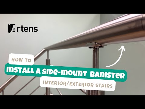 🛠 TUTORIAL - How to Install a NOXI Side-Mount Stainless Steel Railing for Indoor/Outdoor Stairs