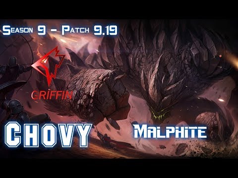 GRF Chovy MALPHITE vs QIYANA Mid - Patch 9.19 KR Ranked