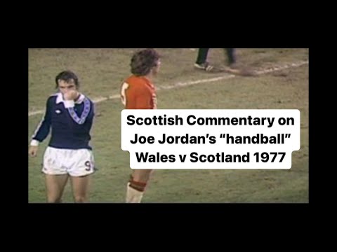 Scottish Commentary on Joe Jordan's "handball". Wales v Scotland 1977 - Allaster McKallaster