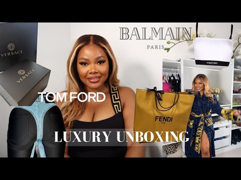 HUGE LUXURY HAUL | FENDI, VERSACE, MUGLER, BALMIN + TOM FORD  | LUXURY SHOPPING | Edwigealamode