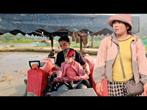 Chip was very happy to experience driving a tractor in the fields with his dad.
