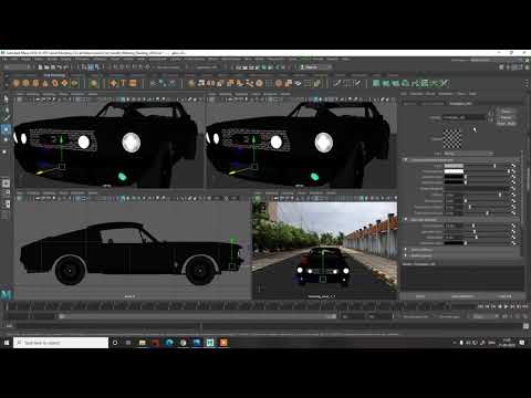 Live Action CG Car  - Part 5 - Headlight shading in maya