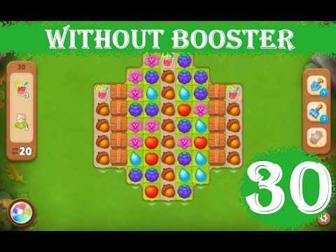 Gardenscapes Level 30 - [20 moves] [2023] [HD] solution of Level 30 Gardenscapes [No Boosters]