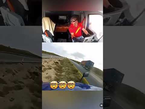 Semi truck falls over