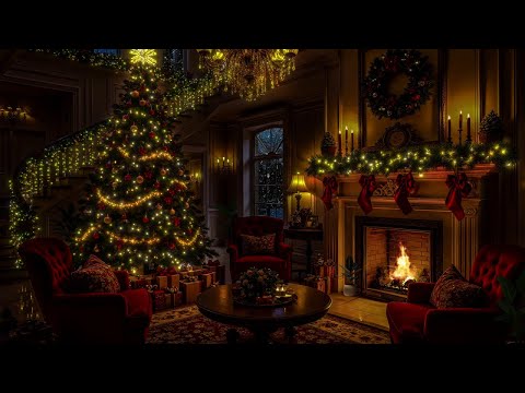 Peaceful Christmas Night 2026 • Relaxing Winter Ambience With Crackling Fire