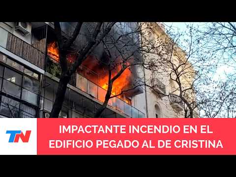 Incendio en un edificio lindero al de Cristina Kirchner: evacuaron vecinos y hubo dos heridos por humo
