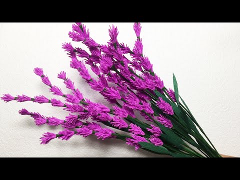 How to make Lavender Paper Flower From Crepe Paper | VUNU ART