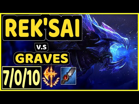TURTLE (REK'SAI) vs GRAVES - 7/0/10 KDA JUNGLE GAMEPLAY - BR Ranked MASTER