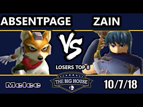TBH8 SSBM - CLN | AbsentPage (Fox) Vs. PG | Zain (Marth) - Smash Melee Losers Top 8