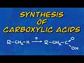 synthesis of carboxylic acids 4 must know reactions