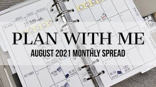 Plan with Me | August 2021 Monthly Spread | #sewmuchcrafting #moterm