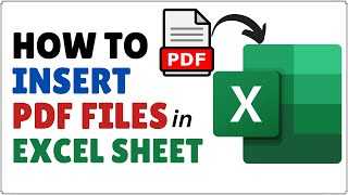 How to Insert PDF in Excel | Add PDF File in Excel