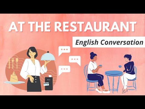 Part of a video titled At the Restaurant Conversation | How to Order Food - YouTube