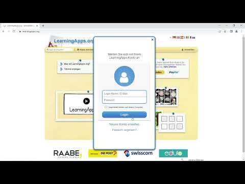 Anmeldung bei LearningApps [LearningApps Tutorial]