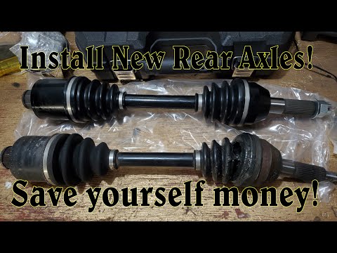 How to remove a rear ATV axle. 2003 Polaris Sportsman 500 H.O.