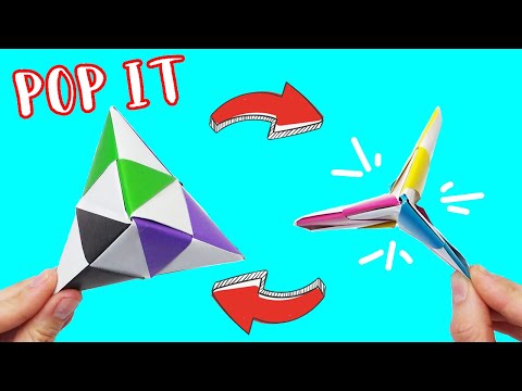 DIY POP IT fidget toy Easy paper craft Moving PAPER TOYS PAPER TOYS antistress