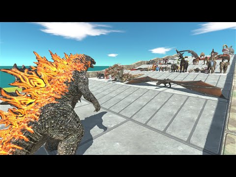 Burning Godzilla vs EVERY Faction - Animal Revolt Battle Simulator