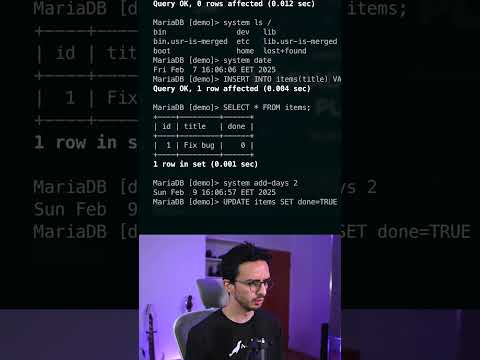 System versioned tables demo (track data changes in time)