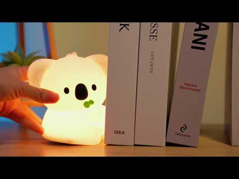 Gambar Eglare Lampu Tidur LED Rechargeable 2.5 Watt 3000K/RGB Koala - Abu-Abu
