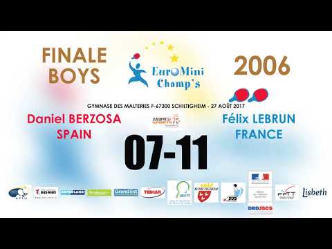 TENNIS DE TABLE - EURO MINI CHAMP'S 2017 BOYS 2006