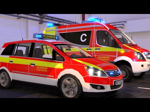 Emergency Call 112 - Paderborn Fire Chief Responding! 4K