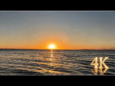 The World's Largest Hypersaline Lagoon at Sunset| Relaxing Nature Sounds in 4K Rio de Janeiro,Brazil
