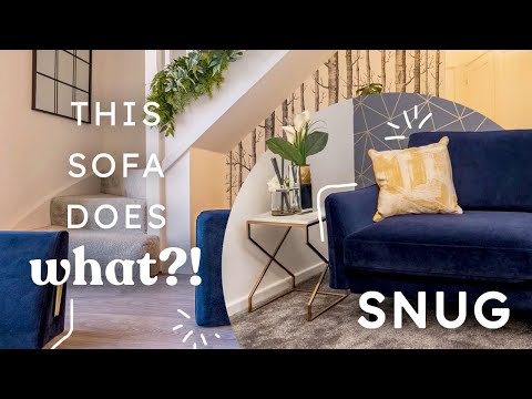 Snug - The Sofa in a Box Company | Rebel Navy Velvet 3 Seater Sofa