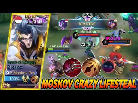 Almost SAVAGE !! Monster Sidelane Moskov Best Build And Emblem - Build Top 1 Global Moskov - MLBB