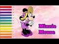 How To Draw Walt Disney Cartoon Characters Minnie Mouse From Mickey And Friends