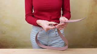 Шкіряний ремінь для жінок Grande Pelle 11451 рожевий