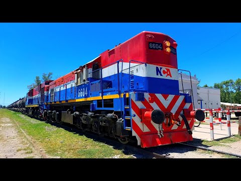 [4K] Lindo, variado y colorido tren vacio de NCA pasando por Marcos Juárez rumbo al oeste!!!!!!