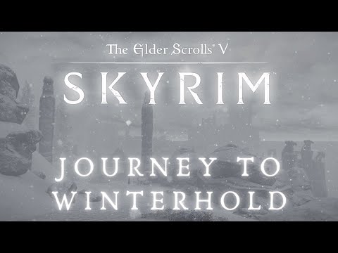 Skyrim SE 4K Music & Ambience | Walking Across Skyrim - Windhelm To Winterhold | Ambient Music