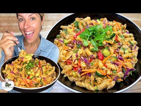 Easy Thai Chicken Pasta Salad