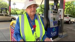 Elderly man still works as Sam's Club gas station attendant